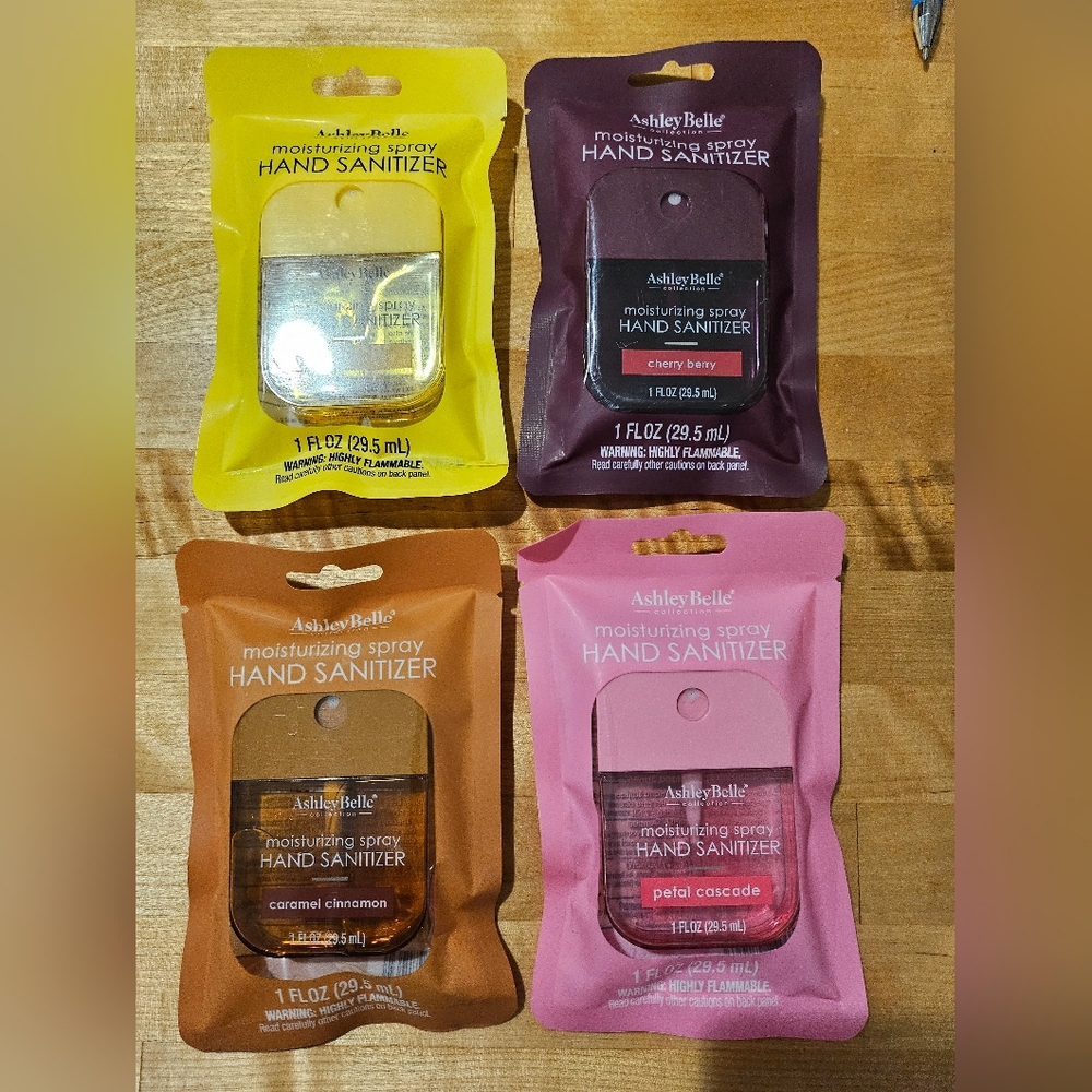 4pc Ashley Belle Moisturizing Spray Hand Sanitizers